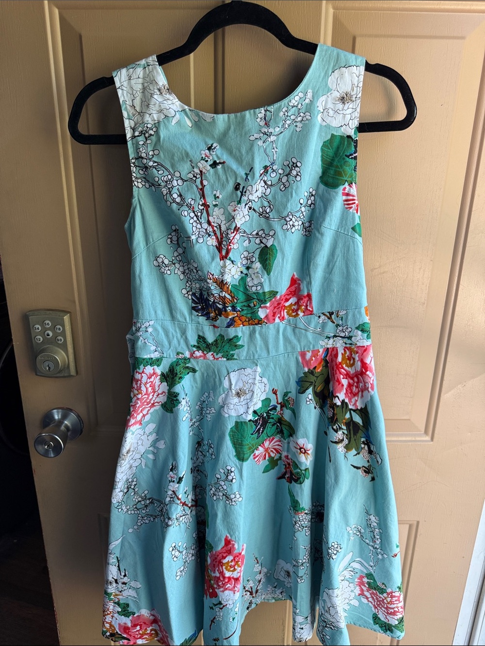 Girls' Floral Mint Green Sleeveless Party Dress